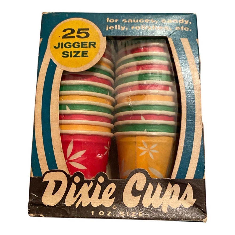 Vintage Dixie Cups 1 Oz. Size Jigger Cups Set Of 24 1970s Entertainment Retro